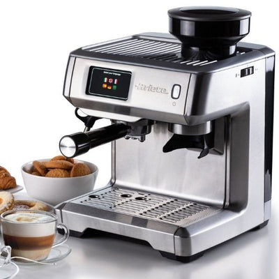 Ariete Espresso Machine with Digital Grinder – Silver