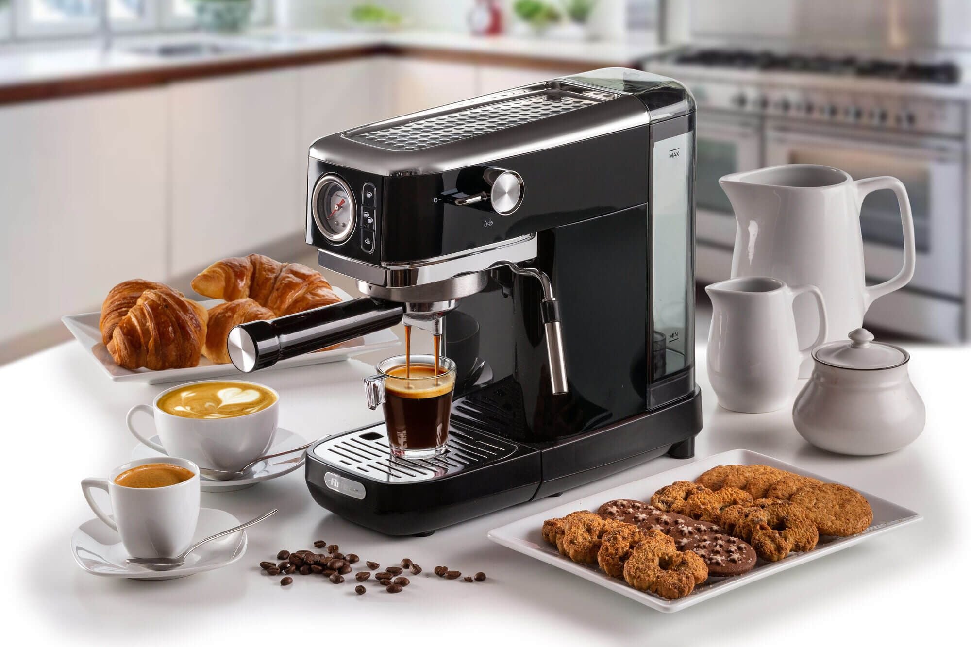 ماكينة إسبريسو Ariete Moderna 1381 – أسود – قهوة فاخرة