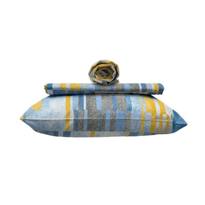 Zambaiti Style 3-Piece Single Summer Bed Set - Blue