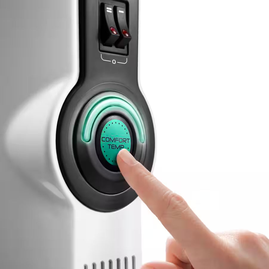 DeLonghi Oil Filled Radiator 2500W - 12 Fins for Rooms up to 75m³