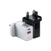 YC32 Portable Wall Charger - Dual Ports USB & Type-C 20W