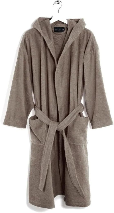 Caleffi Minorca Bathrobe L - Beige Grey Soft & Cozy