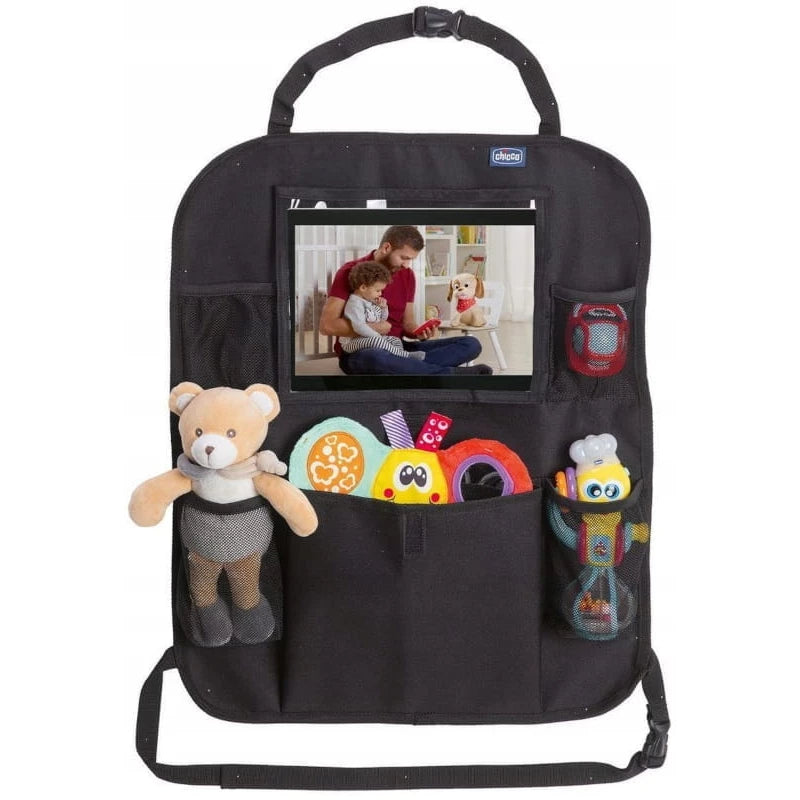 منظم سيارة Chicco للمقاعد الخلفية مع حامل آيباد – أسود