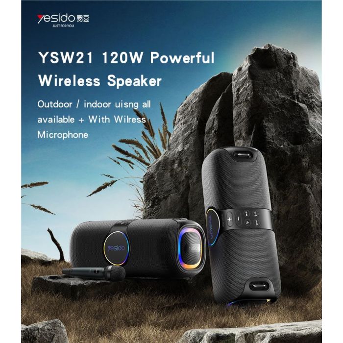 Yesido YSW21 RGB 120W Wireless Speaker with UHF Microphone