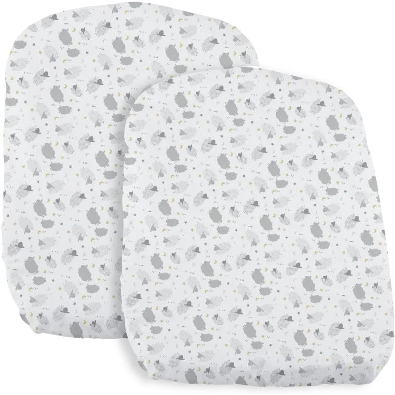Chicco Baby Hug 4-in-1 Crib Sheet Set – Grey Sheep 2 pcs