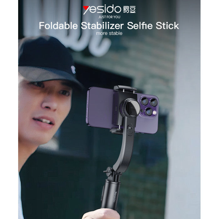 Yesido Bluetooth Selfie Stick Tripod Zoom Handheld Gimbal Foldable Stabilizer Selfie Stick