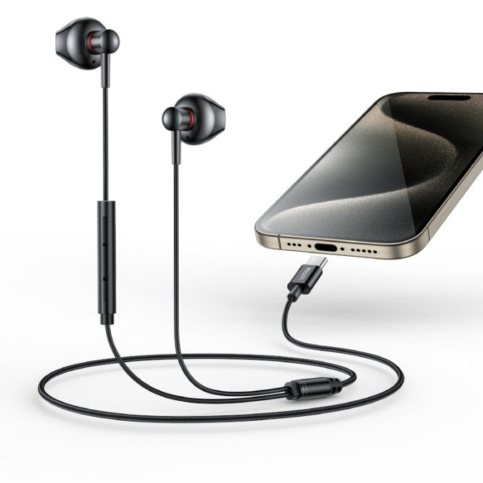 YESIDO Aluminum Alloy In-ear Earphones with Remote & Type-C