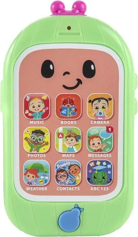 CoComelon Musical Cell Phone Toy for Kids Roleplay Fun - Green