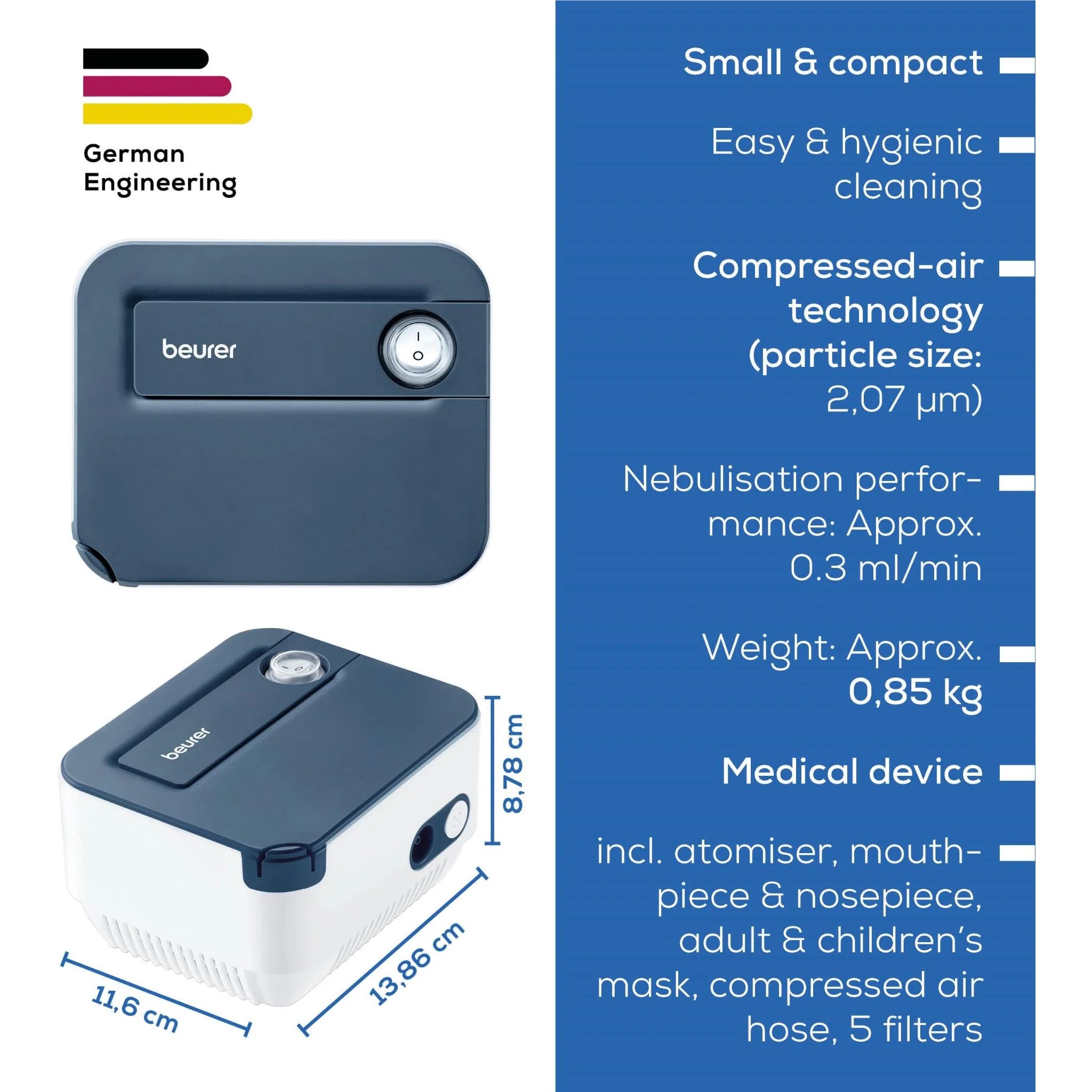 Beurer  Nebuliser - Compact Respiratory Treatment Device