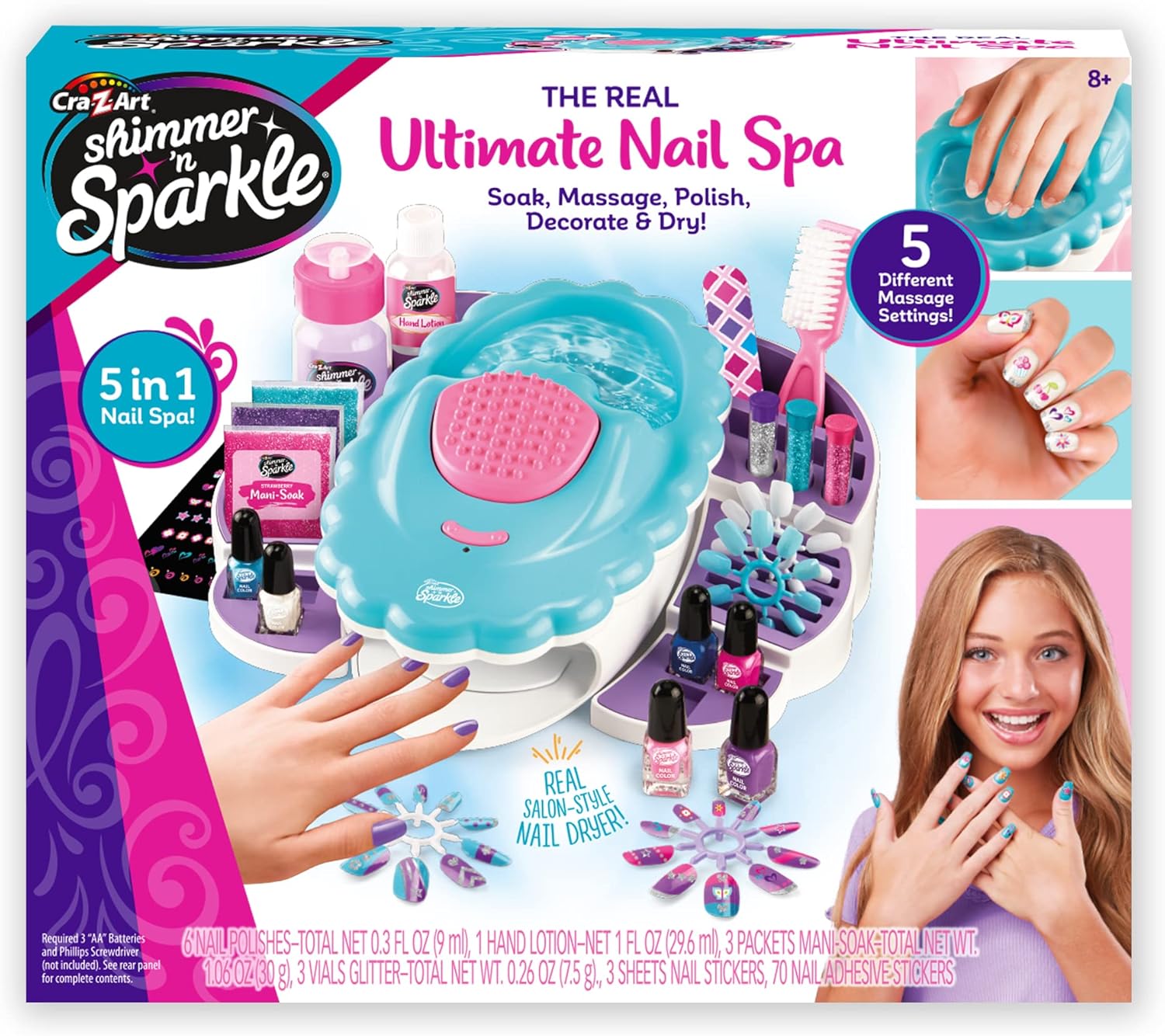 Shimmer 'N Sparkle Hand & Nail Spa | Kids' Nail Care Set