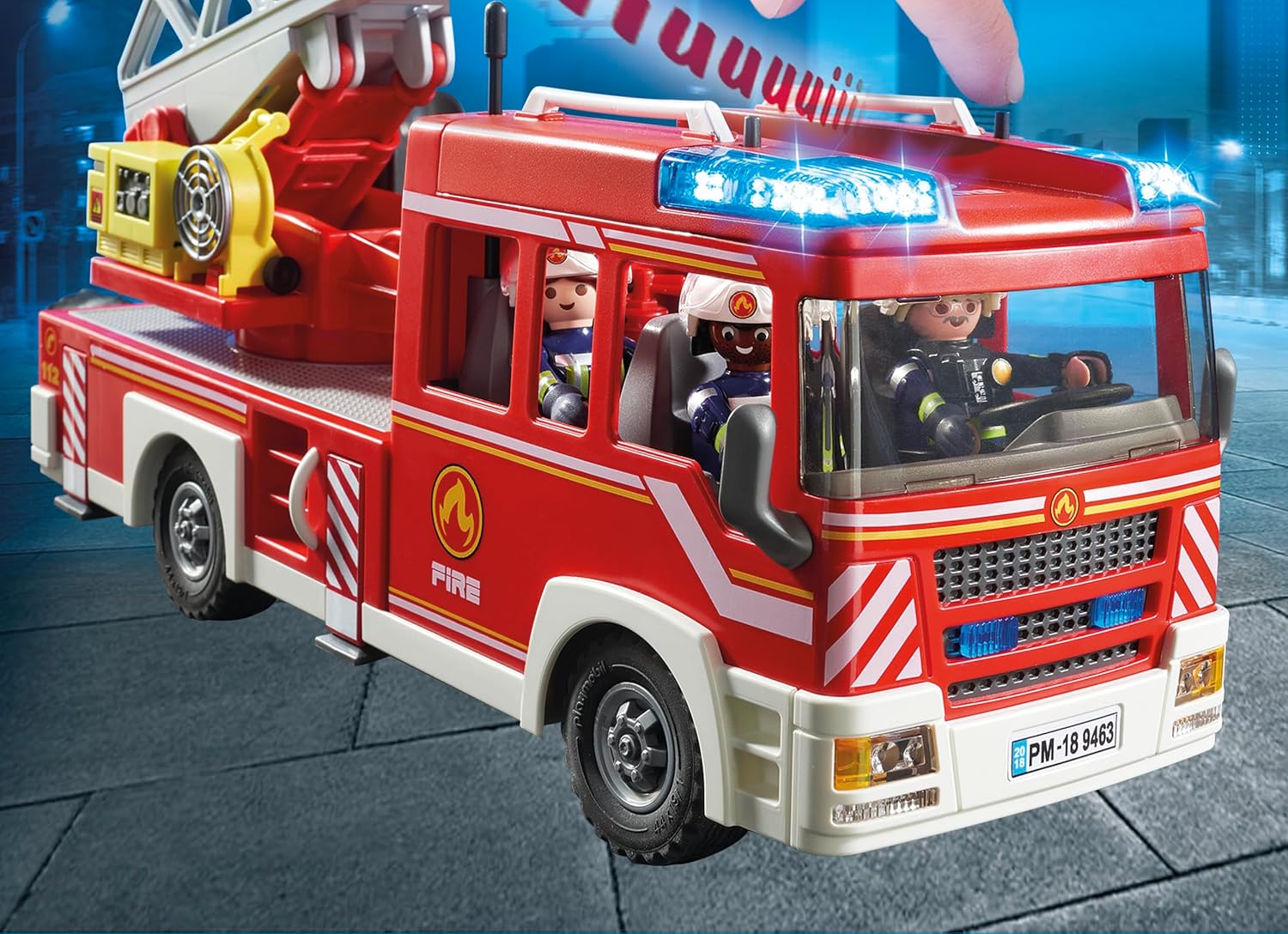 Playmobil Fire Ladder Unit - Firefighting Toy Set