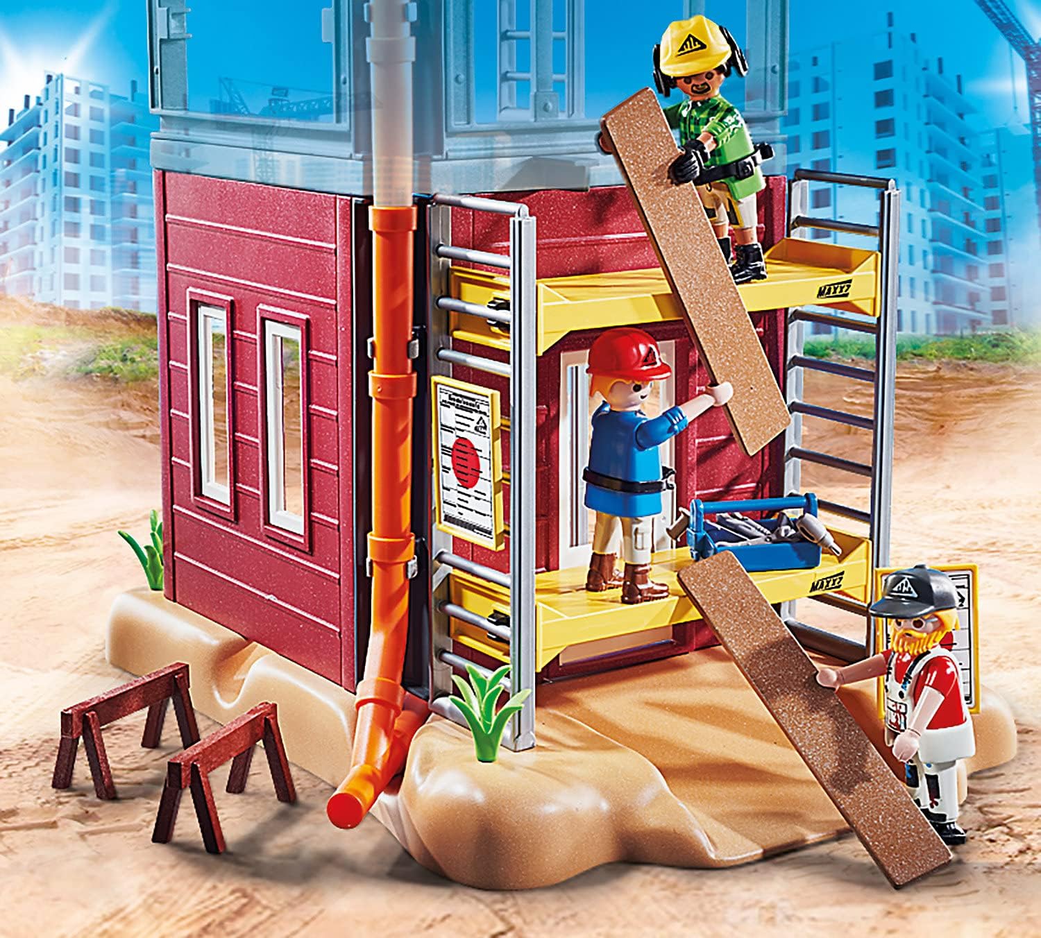 Playmobil Scaffolding with Workers - Interactive Play