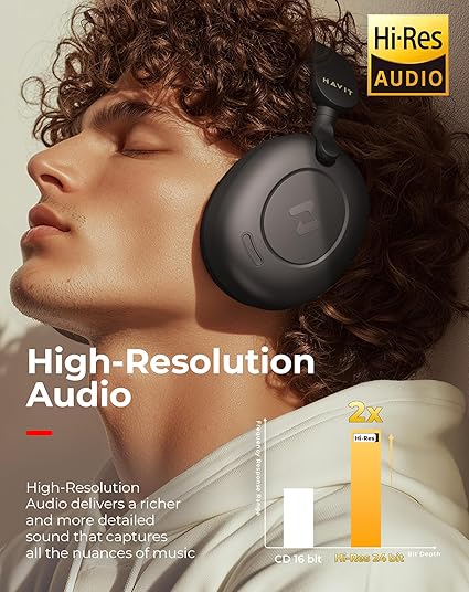 Havit H655BT Wireless ANC Headphones | 76H + Hi-Res Audio