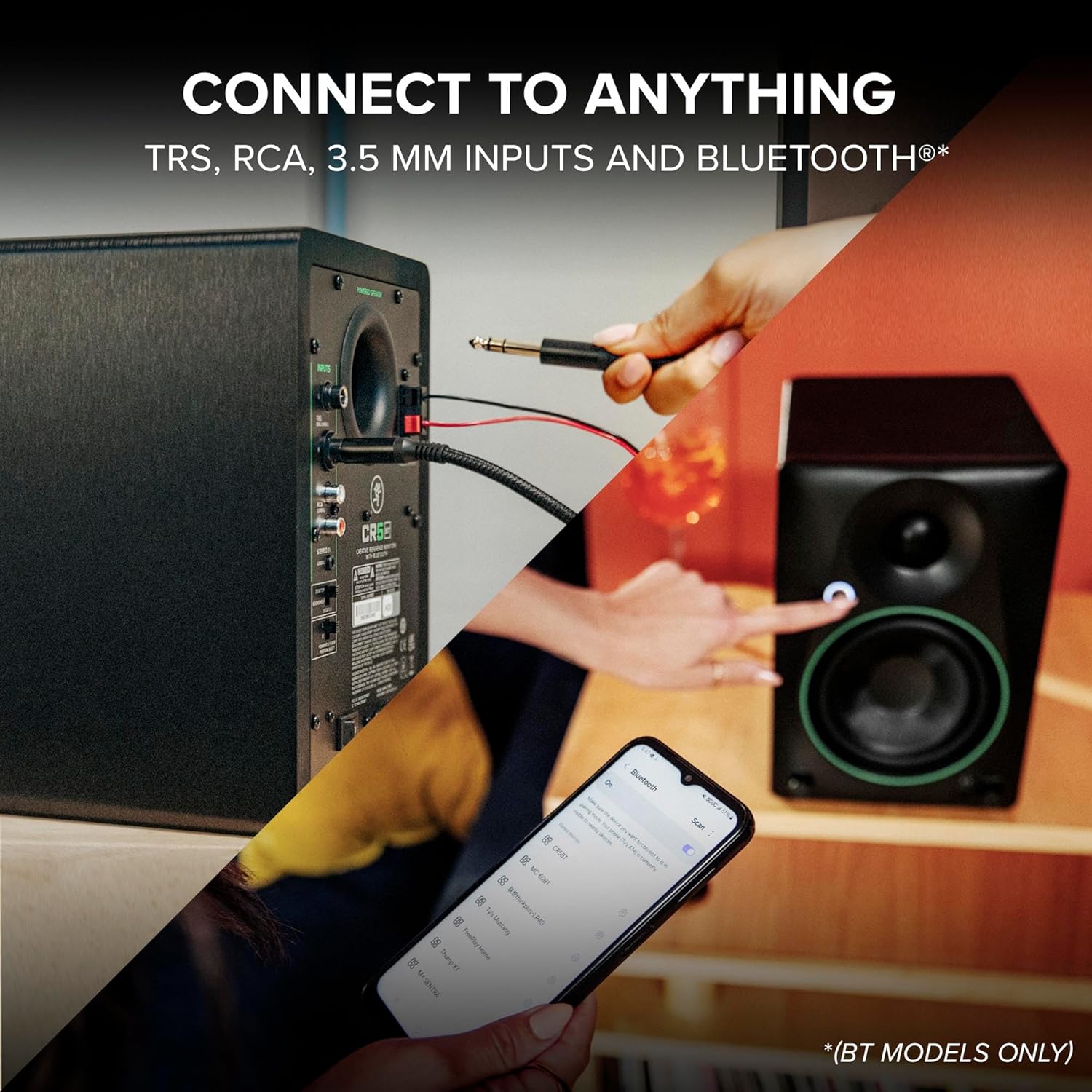 Mackie CR5BT 5.25" Studio Monitors with Bluetooth & Tone Control