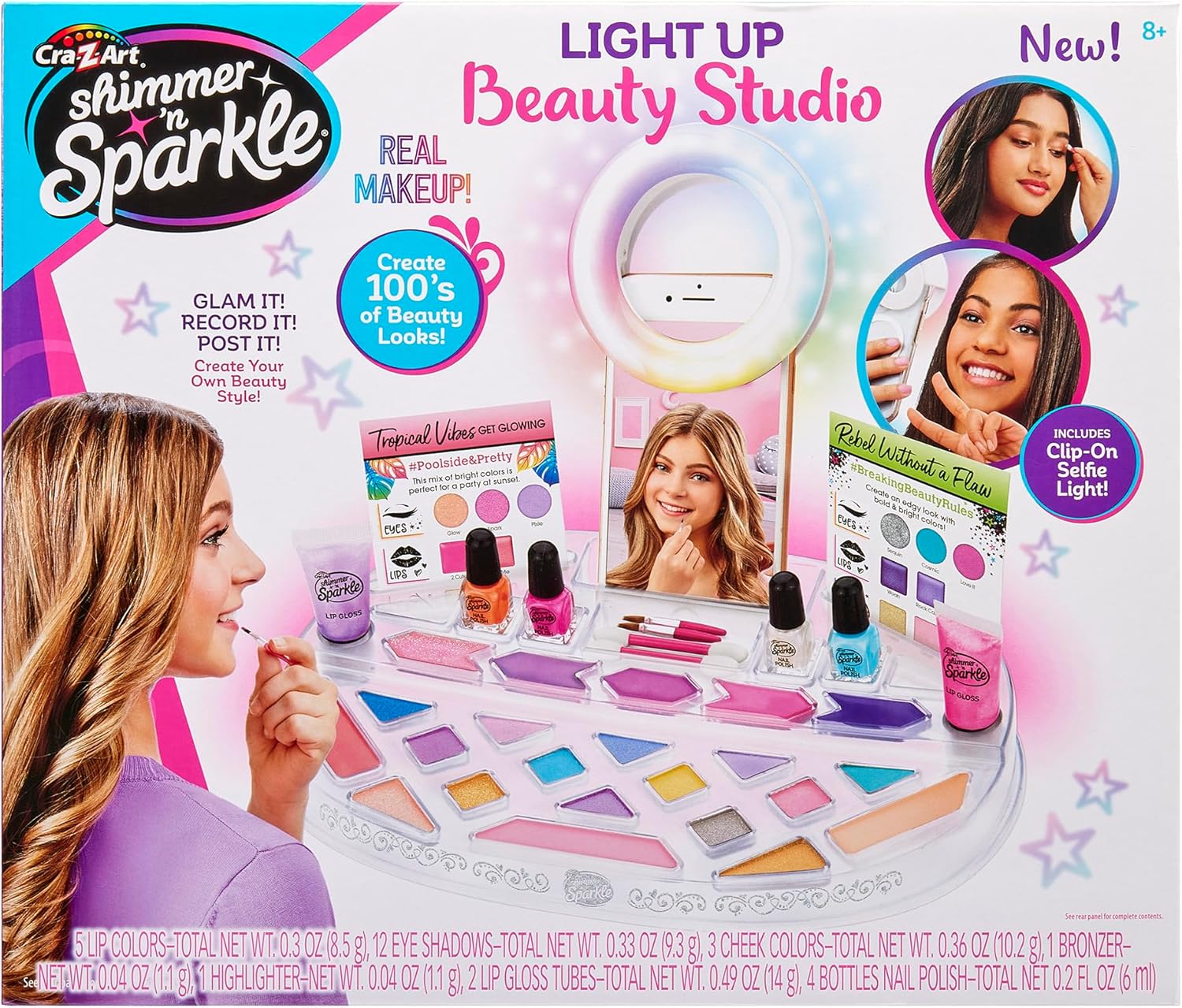 Shimmer & Sparkle Light Up Beauty Studio | Fun Makeup Kit