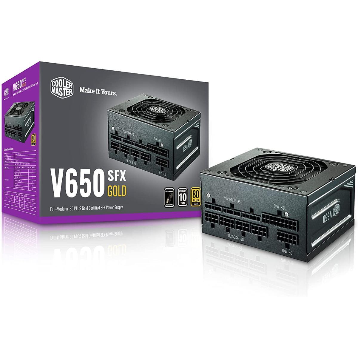 Cooler Master V650 SFX Gold Full Modular Power Supply, 650W, 80+ Gold