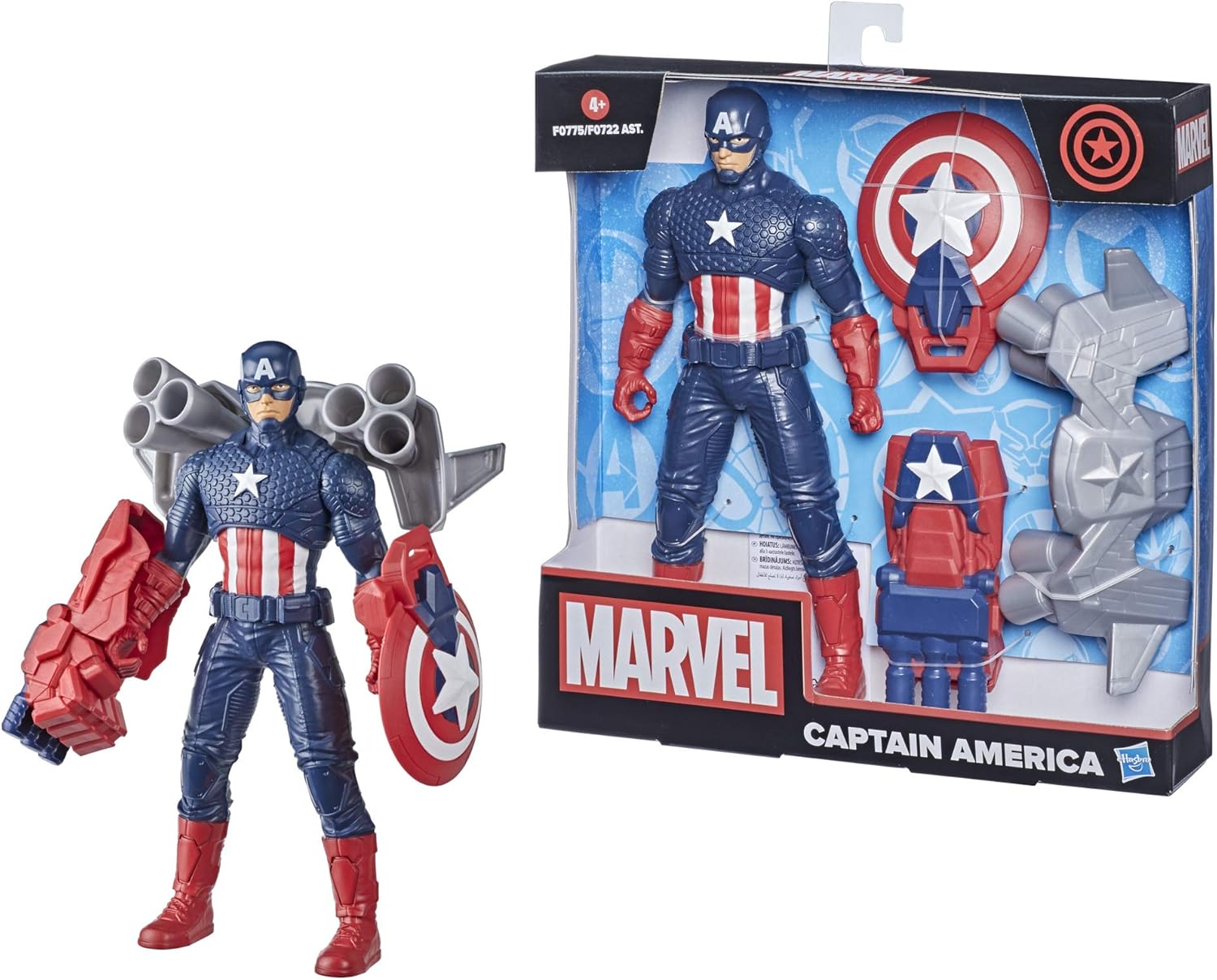 Hasbro Mvl 9.5in Figure With Gear Captain America