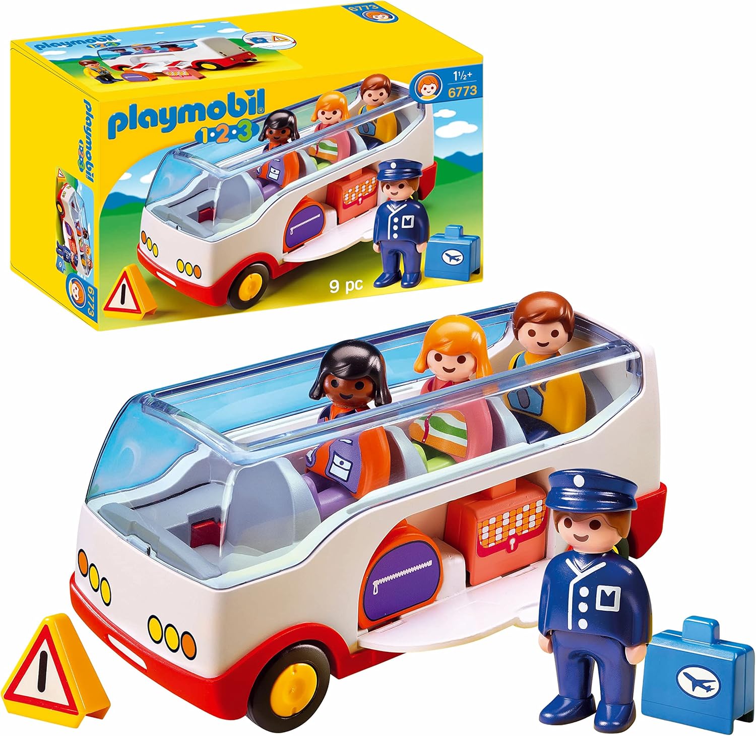 Playmobil 1.2.3 Flughafen-Shuttle Bus - A Safe and Fun Toy for Toddlers