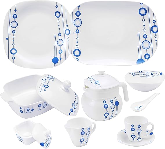 Royalford RF9760 Opalware 97-Piece Elegant Dinner Set