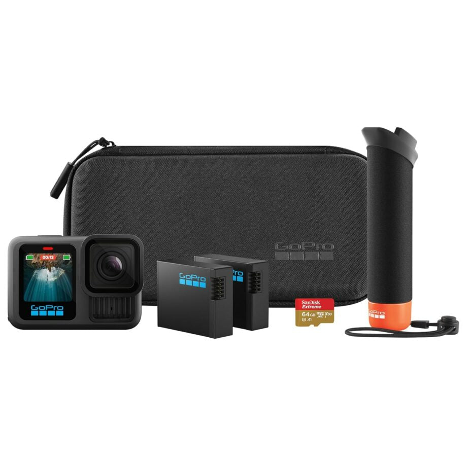 كاميرا GoPro HERO 13 Black مقاومة للماء – باقة ملحقات خاصة