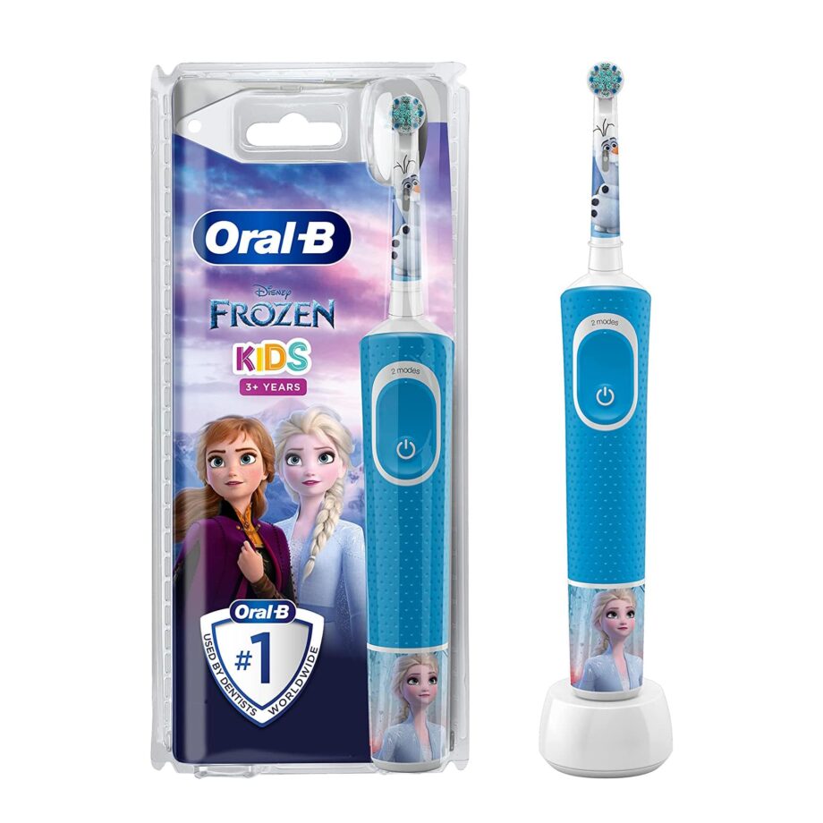 Oral-B by Braun Kids Rechargeable Electric Toothbrush with 4 Disney Frozen themed Stickers