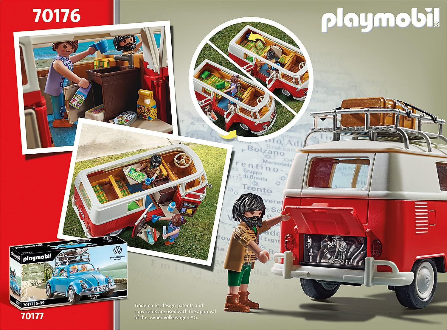 Playmobil Volkswagen T1 Campingbus Classic Camping Adventure