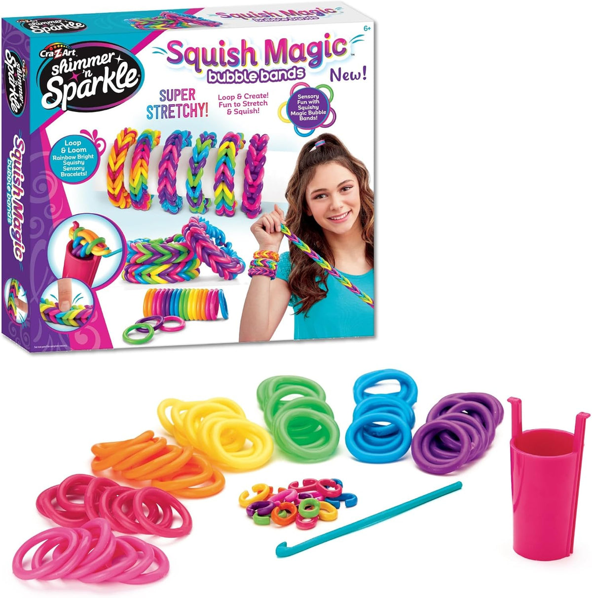 Shimmer N Sparkle – Squish Magic Bubble Bands مجموعة أساور سحرية