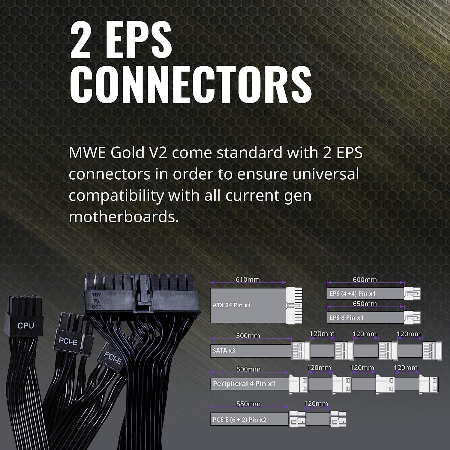 Cooler Master MWE750 V2 Full Modular 80+ Gold Certified 750W Power Supply