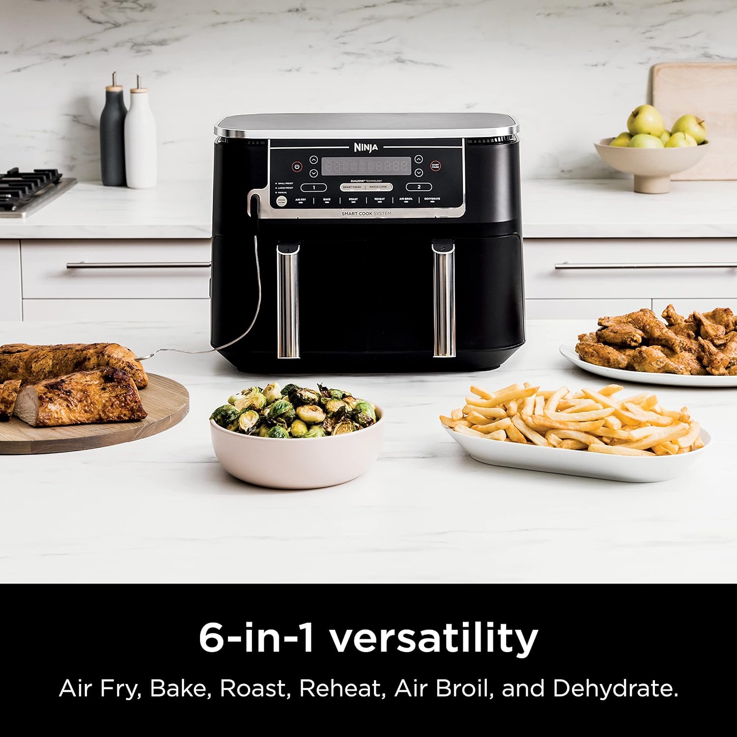 Ninja Foodi Dual Zone Air Fryer 7.6L / Smart Cooking - Black