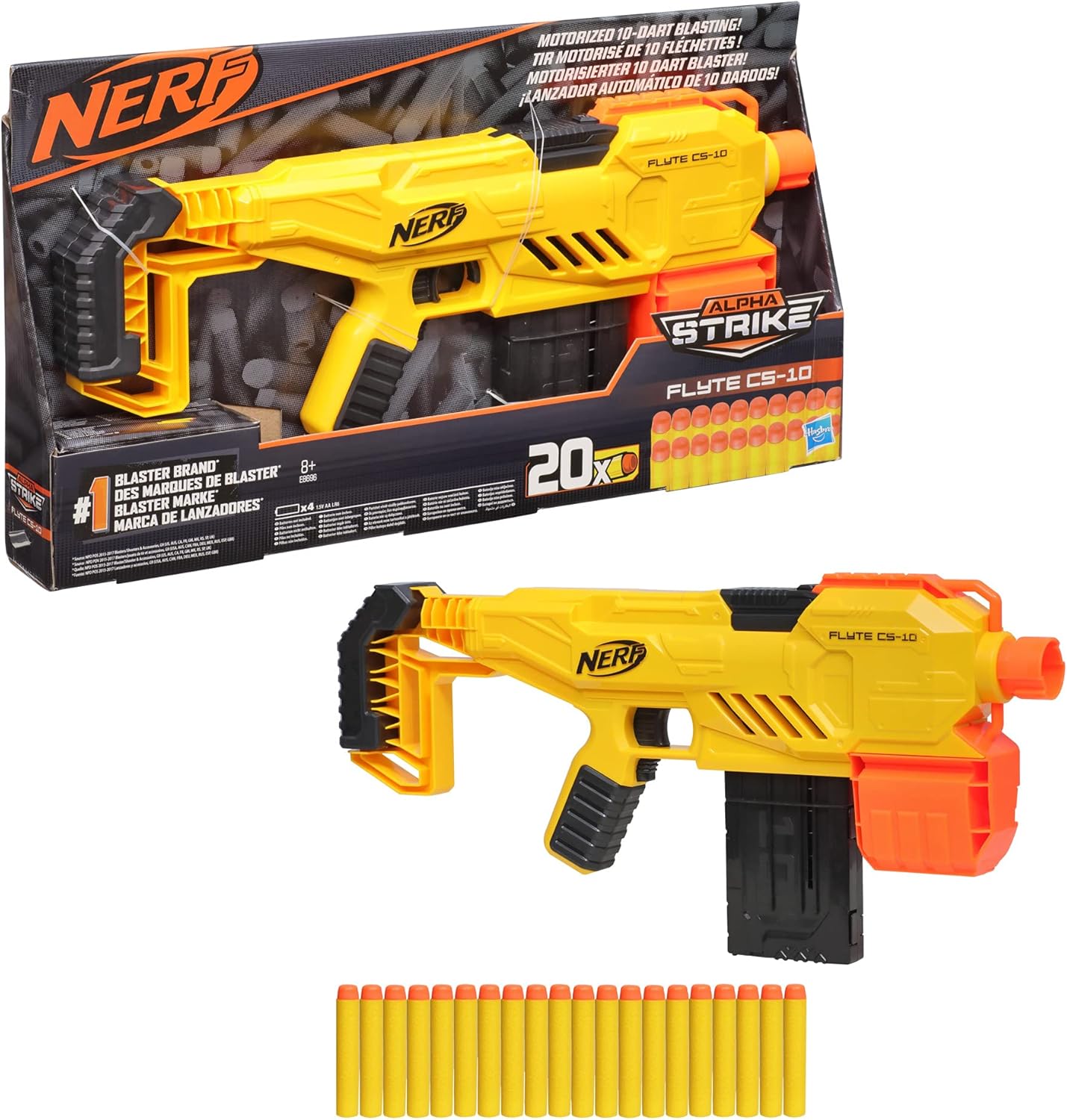 Hasbro Nerf Alpha Strike Flyte CS-10 Motorized Blaster