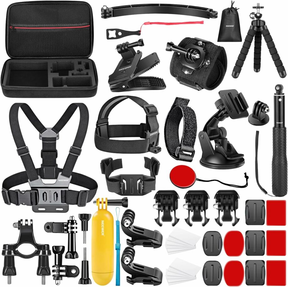 Neewer 50 in 1 Accessory Kit for GoPro DJI Insta360 and More