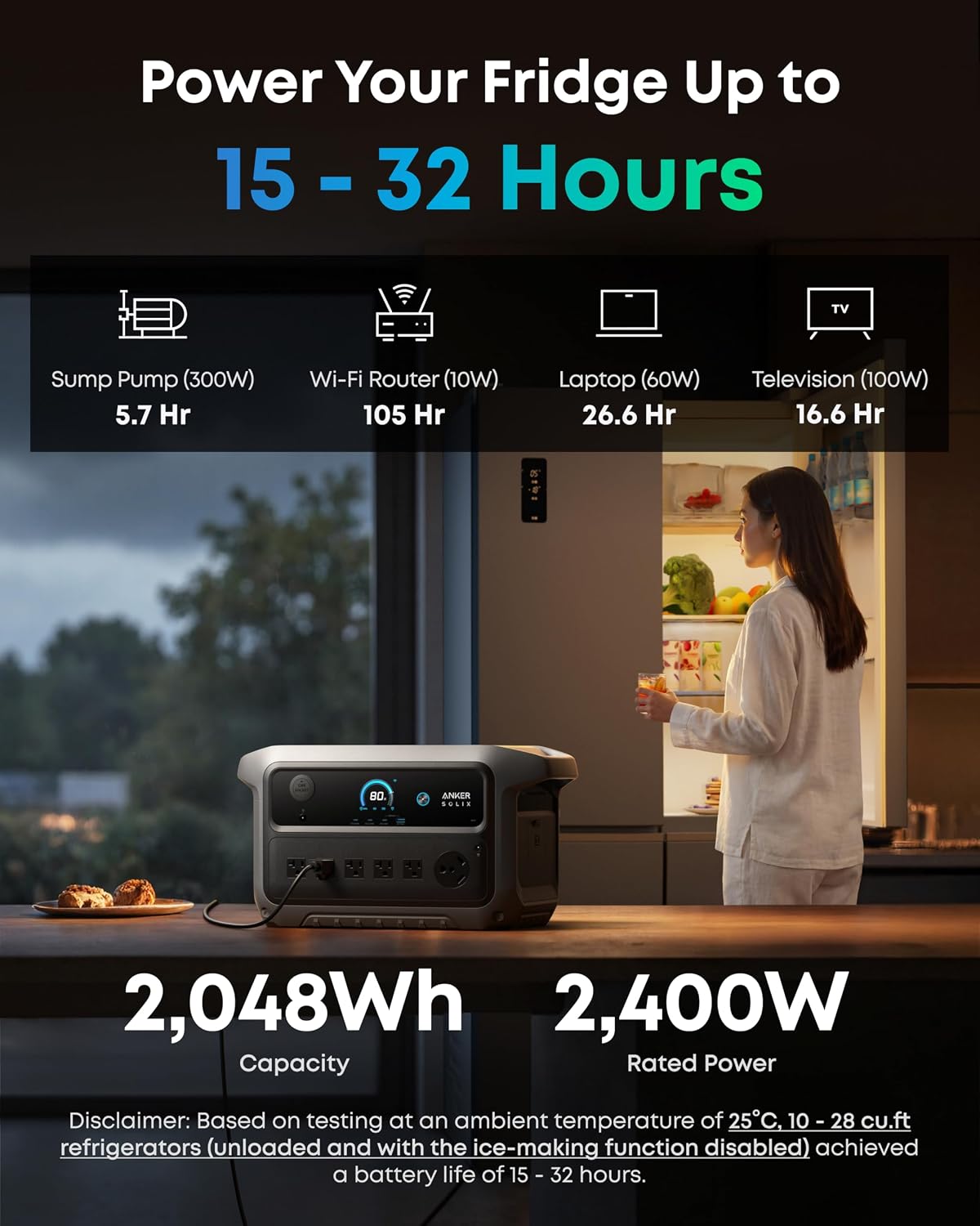 Anker SOLIX C2000 Gen 2 Portable Power Station 2048Wh 2400W