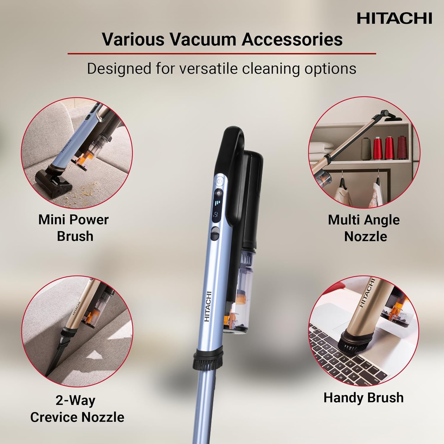 مكنسة هيتاشي PV-XHE4PLMBGAE لاسلكية 225AW | 80 دقيقة