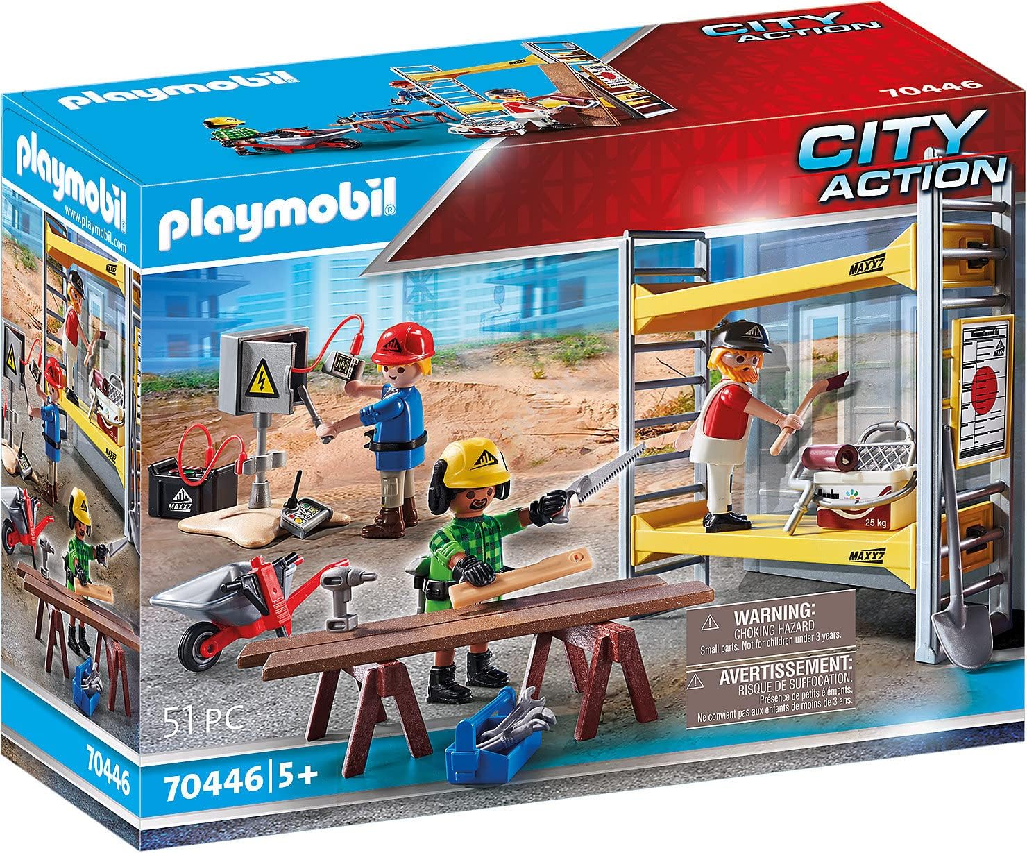 Playmobil Scaffolding with Workers - Interactive Play