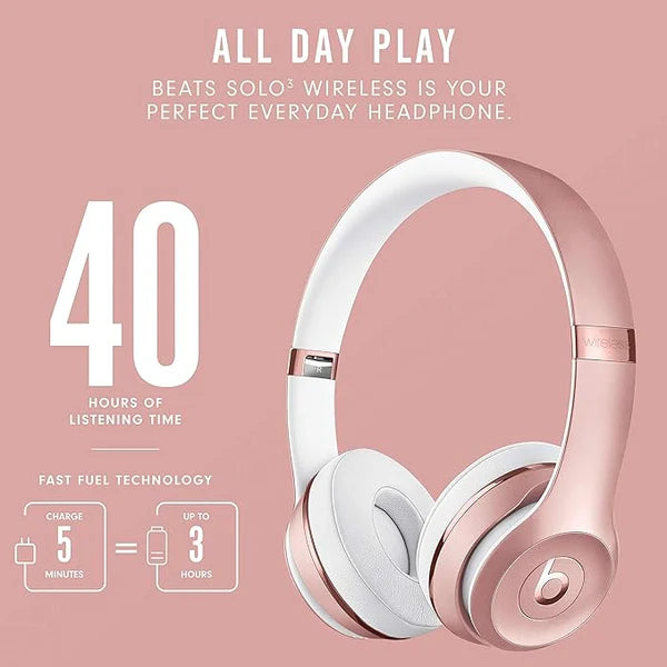 Beats Solo3 Wireless On-Ear Headphones - Apple W1 Chip, 40-Hour Battery Life