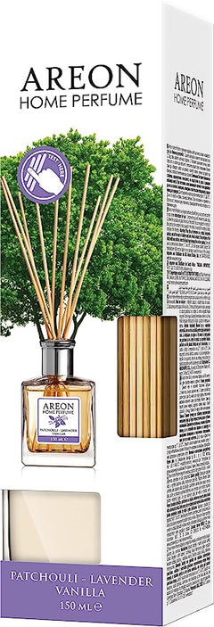 Areon Patchouli, Lavender & Vanilla 150 Ml Home Perfume Sticks, 10 Reed Sticks
