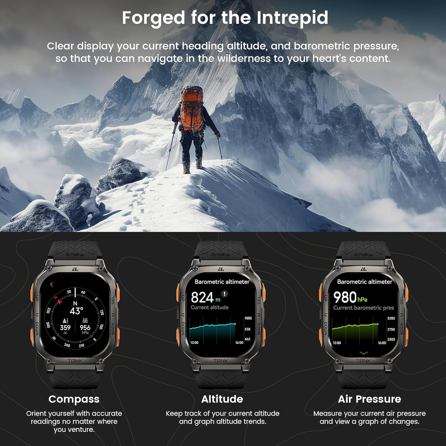 KOSPET Tank M3 Ultra Smart Watch 60 Day Battery GPS Waterproof