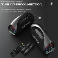 Lenyes S873 400W Party Bluetooth Speaker – Dual Wireless Mics