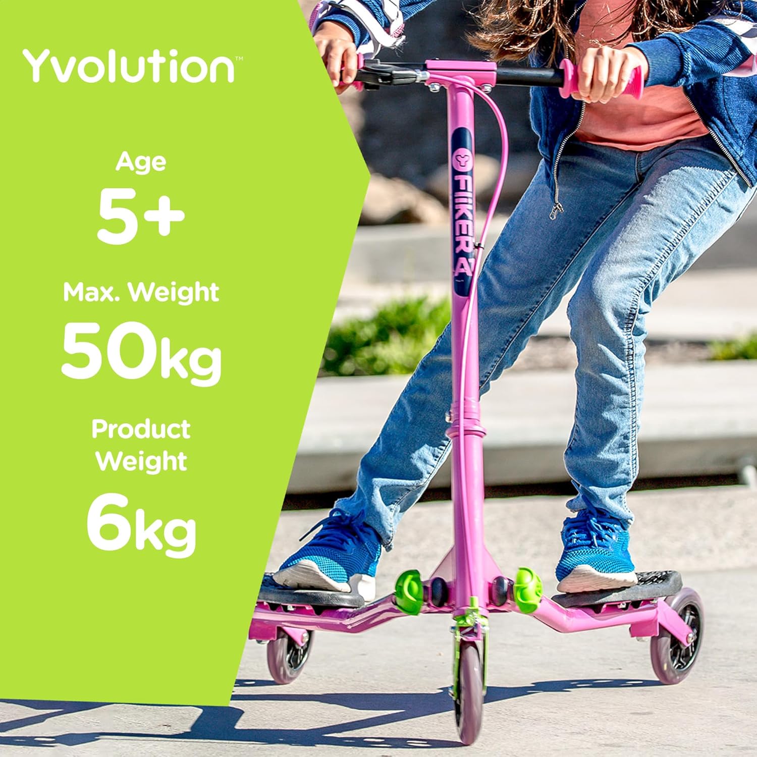 Yvolution Y Fliker Air A3 - 3-Wheel Foldable Scooter for Kids