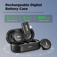BOYA Wireless Lavalier Microphone for USB C Android Smartphone Clip on Microphone for Type C
