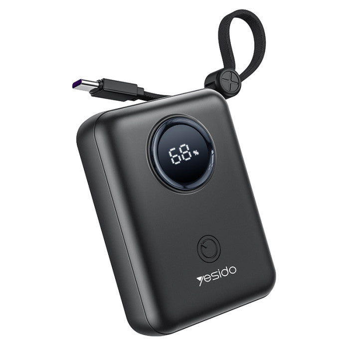 Yesido YP64 10000mAh 22.5W Fast Charging Power Bank with Built-in Cables