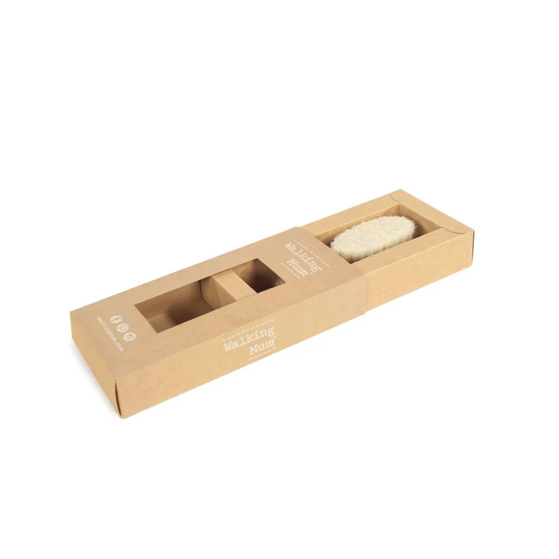 فرشاة شعر خشبية للرضع من باسيتو – ناعمة وطبيعية للمواليد