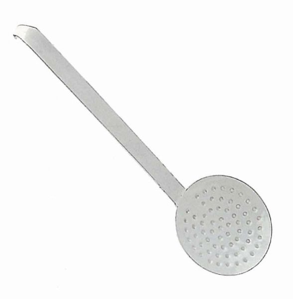 Ibili Blanca Slotted Spoon 10cm – White & Blue