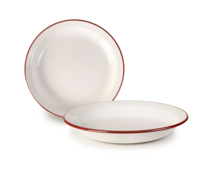 Ibili Bordeaux Plate 22cm – White & Red