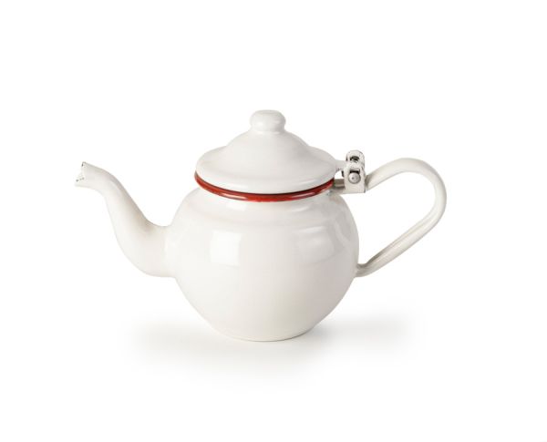 Ibili Bordeaux 0.5L Teapot – White & Red