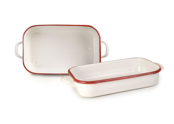 Ibili Bordeaux Baking Tray 32cm – White & Red