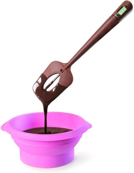Ibili 32cm Chocolate Spatula with Thermometer – Brown
