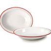 Ibili Bordeaux Oval Plate 32×25cm – White & Red