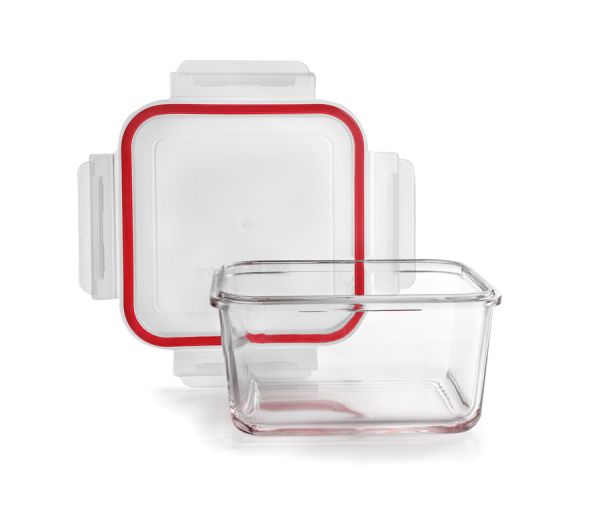 Ibili Lunch-Away 750ml Glass Food Container – Red