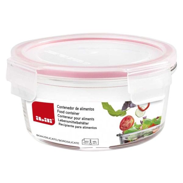 Ibili Lunch-Away 610ml Glass Food Container – Red